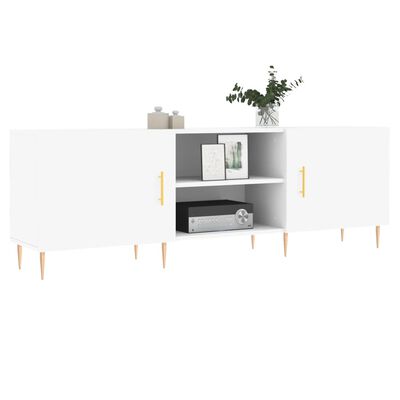 vidaXL Meuble TV blanc 150x30x50 cm bois d'ingénierie