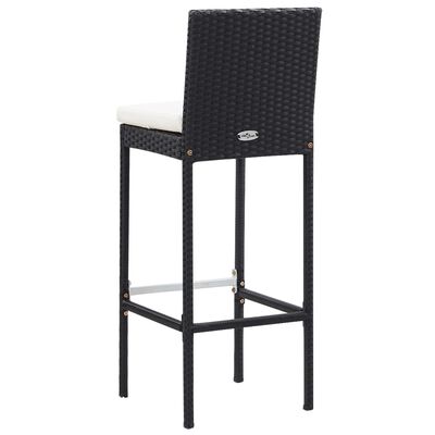 vidaXL Ensemble de bar d'extérieur 9 pcs Résine tressée et acacia Noir