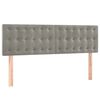 vidaXL Sommier &agrave; lattes de lit et matelas Gris clair 140x200cm Velours