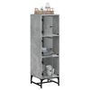vidaXL Buffet avec portes en verre gris b&eacute;ton 35x37x120 cm