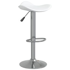 vidaXL Tabouret de bar Blanc Acier chrom&eacute; et cuir artificiel