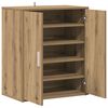 vidaXL Armoire &agrave; chaussures ch&ecirc;ne artisanal bois d'ing&eacute;nierie