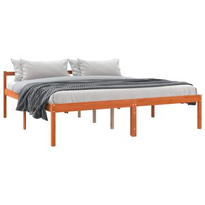 vidaXL Cadre de lit Cire marron 180 x 200 cm Bois de pin massif