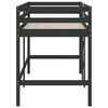vidaXL Lit mezzanine d'enfants sans matelas avec &eacute;chelle noir 90x190cm