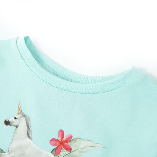 T-shirt enfants &agrave; manches courtes aqua clair 116