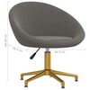vidaXL Chaises &agrave; manger lot de 6 gris fonc&eacute; velours