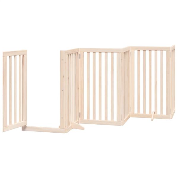 vidaXL Barri&egrave;re pour chien porte pliable 12 panneaux bois de peuplier
