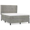 vidaXL Sommier &agrave; lattes de lit et matelas Gris clair 140x190cm Velours