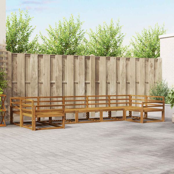 vidaXL Ensemble de canap&eacute;s d'ext&eacute;rieur 7 pcs Naturel