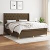 vidaXL Sommier &agrave; lattes de lit avec matelas Marron fonc&eacute; 180x200 cm