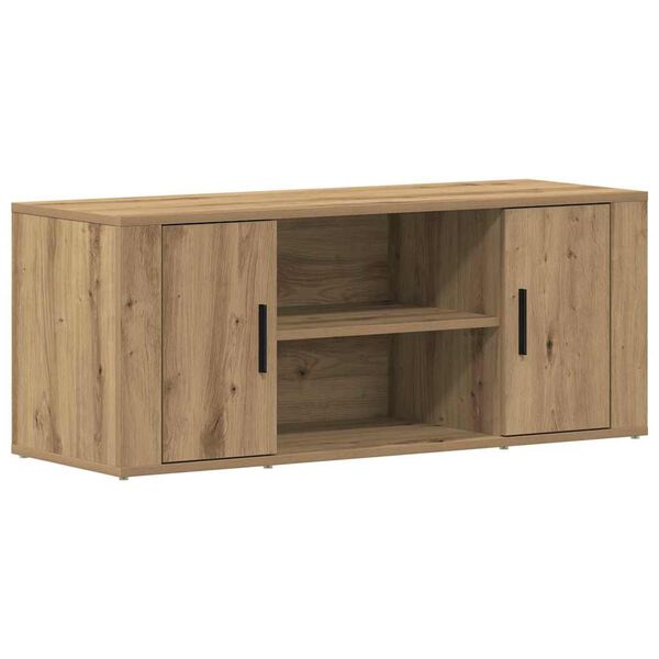 vidaXL Meuble TV ch&ecirc;ne artisanal 100 x 35 x 40 cm Bois d'ing&eacute;nierie