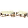 vidaXL Ensemble de canap&eacute;s d'ext&eacute;rieur 9 pc Naturel et Cr&egrave;me