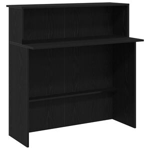 vidaXL Bureau de r&eacute;ception noir 100x50x103,5 cm bois d'ing&eacute;nierie
