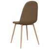 vidaXL Chaises &agrave; manger lot de 4 marron tissu