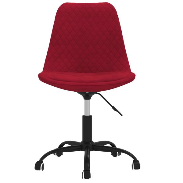 vidaXL Chaises pivotantes &agrave; manger lot de 2 Rouge bordeaux Tissu