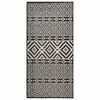 vidaXL Tapis &agrave; tissage plat d'ext&eacute;rieur 100x200 cm Rayures noires
