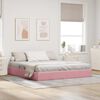 vidaXL Lit de Rangement avec matelas Rose 160 x 200 cm Velours