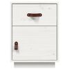 vidaXL Table de chevet Blanc 40x34x55 cm Bois de pin solide