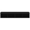 vidaXL Meubles TV avec lumi&egrave;res LED 2 pcs noir 80x30x30 cm