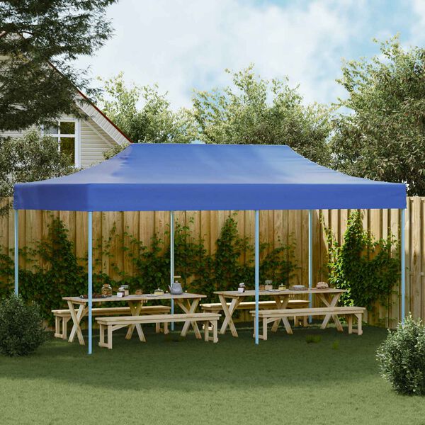 vidaXL Tente de f&ecirc;te Bleu 291 x 580 x 315 cm Tissu Oxford