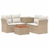 vidaXL Ensemble de Canap&eacute;s 6 pc Beige et blanc cr&egrave;me