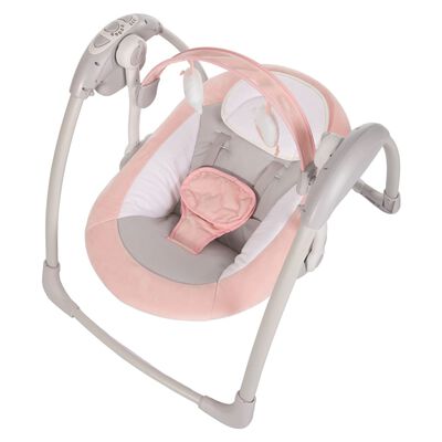 Bo Jungle Transat pour bébé portable Dolphy Gris et rose