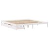 vidaXL Cadre de lit sans matelas blanc 200x200 cm bois massif de pin