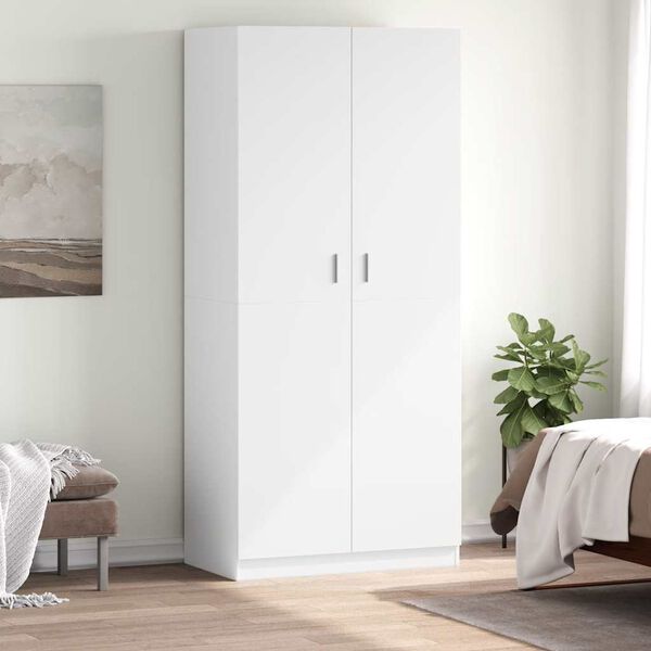 vidaXL Garde-robe Blanc 90x52x200 cm Bois d&rsquo;ing&eacute;nierie
