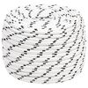 vidaXL Corde de bateau tress&eacute; Blanc 14 mmx250 m Polyester