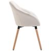 vidaXL Chaises &agrave; manger lot de 6 cr&egrave;me tissu