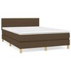 vidaXL Sommier &agrave; lattes de lit avec matelas Marron fonc&eacute; 140x190 cm