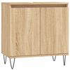 vidaXL Armoire de bain ch&ecirc;ne sonoma 58x33x60 cm bois d'ing&eacute;nierie