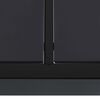 vidaXL Table de jardin avec dessus en verre Noir 150x90x74 cm Acier