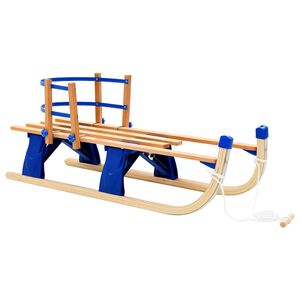 vidaXL Tra&icirc;neau pliable en bois avec dossier 119 cm