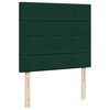 vidaXL Cadre de lit ottoman avec matelas vert fonc&eacute; 120x190 cm velours