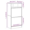 vidaXL Armoire &agrave; chaussures blanc 60x34x116 cm bois d'ing&eacute;nierie
