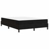 vidaXL Lit &agrave; ressorts avec matelas Noir 140 x 190 cm tissu