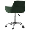 vidaXL Chaises pivotantes &agrave; manger lot de 2 Vert fonc&eacute; Velours