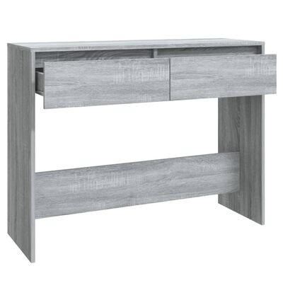 vidaXL Table console sonoma gris 100x35x76,5 cm bois d'ingénierie