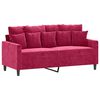 vidaXL Canap&eacute; &agrave; 2 places Rouge bordeaux 140 cm Velours