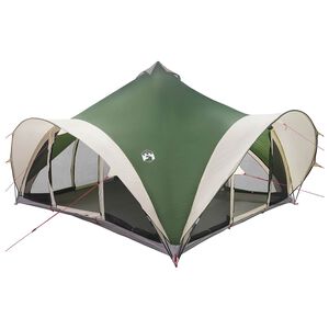 vidaXL Tente Tipi avec toit Vert 18-Personnes Polyester et Acier