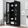 vidaXL Armoire &agrave; vitrine Noir 82,5x30,5x185 cm Bois d&rsquo;ing&eacute;nierie