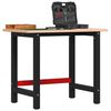 vidaXL &Eacute;tabli 100x(55-60)x81,5 cm bois massif de h&ecirc;tre