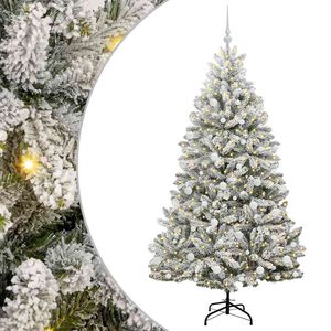 vidaXL Sapin de No&euml;l Artificiel &agrave; Branches Articul&eacute;es Vert et blanc