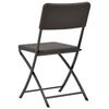 vidaXL Chaises pliables de jardin lot de 4 PEHD et acier