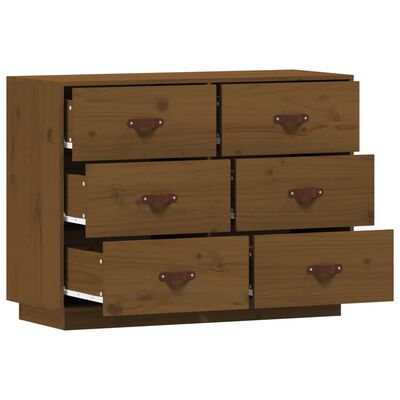 vidaXL Buffet Marron miel 100x40x75 cm Bois massif de pin