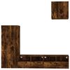 vidaXL Unit&eacute;s murales TV 4 pcs ch&ecirc;ne fum&eacute; bois d'ing&eacute;nierie