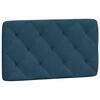 vidaXL Coussin de t&ecirc;te de lit bleu 90 cm velours