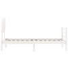 vidaXL Cadre de lit sans matelas blanc 90x200 cm bois massif