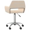 vidaXL Chaises pivotantes &agrave; manger lot de 6 cr&egrave;me tissu